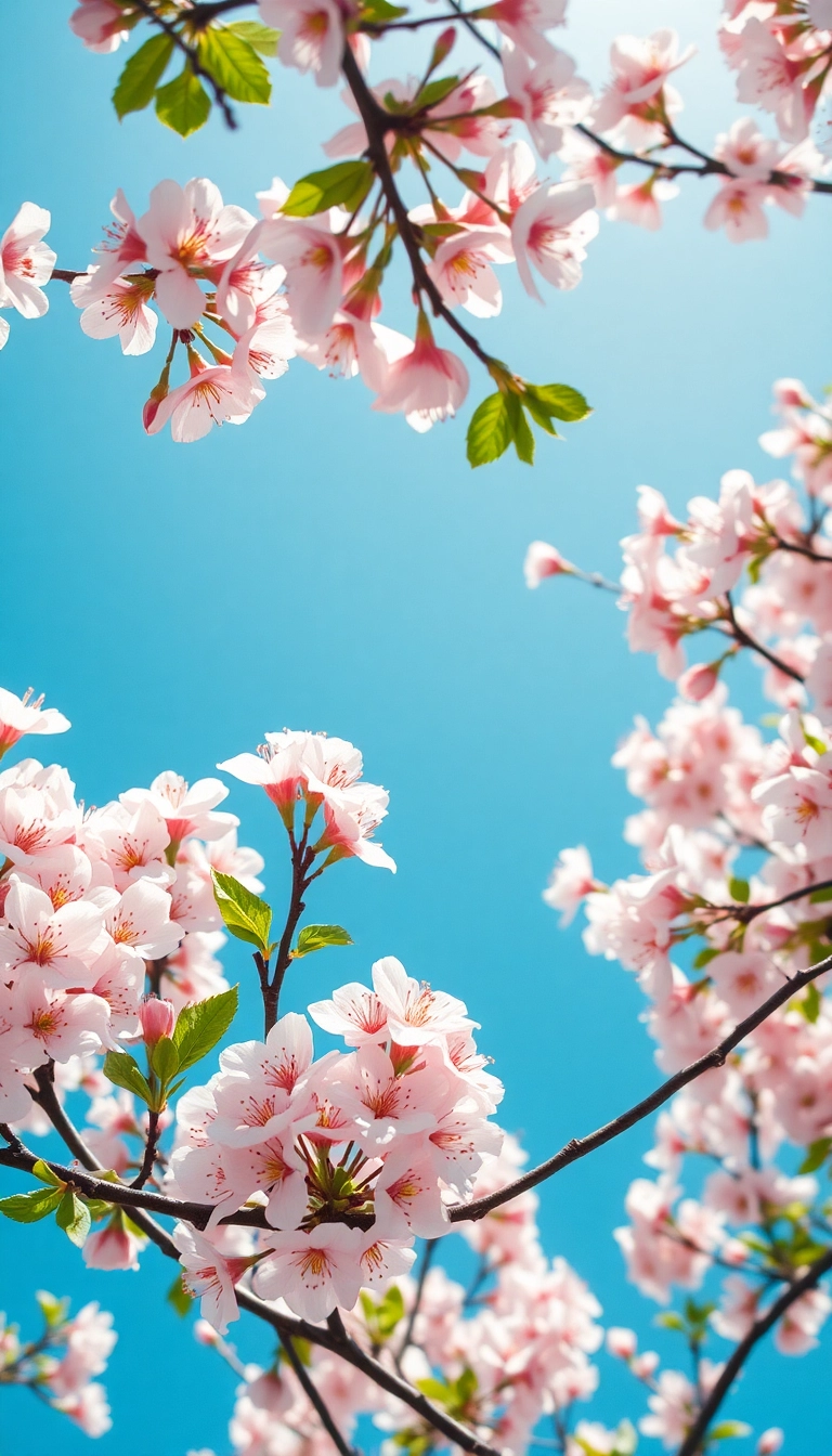 HD iPhone AI Blooming Apple Orchard Sleek Wallpaper